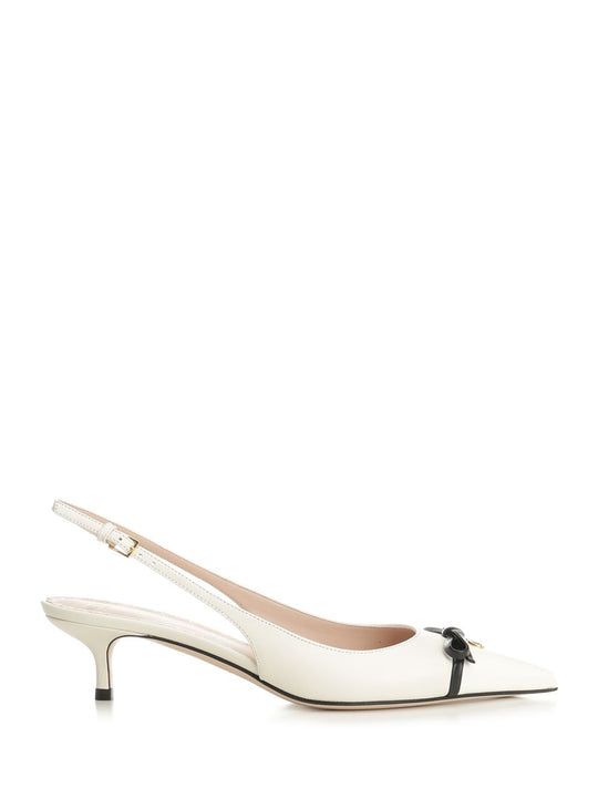 Bepointy Slingback Pumps White