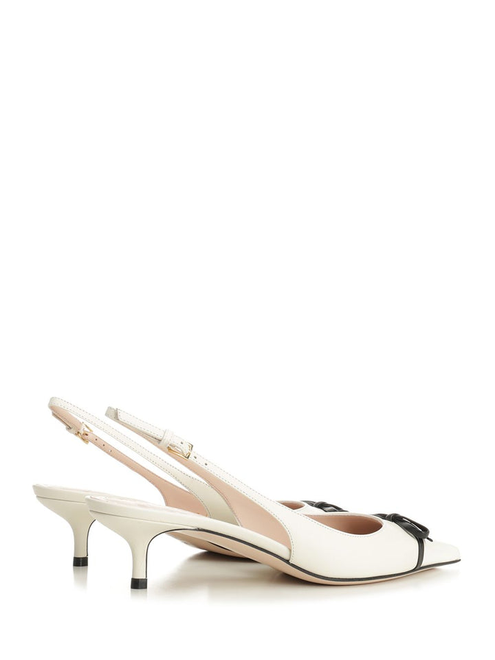 Valentino Garavani Bepointy Slingback Pumps - White | 04d0ea8c9b5b0cb55b67bed4f306acde71ee9ff2