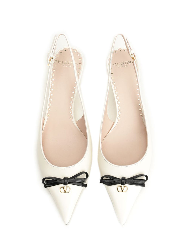 Valentino Garavani Bepointy Slingback Pumps - White | 37f1324b74b221d36cdaab04240895eb8895a742