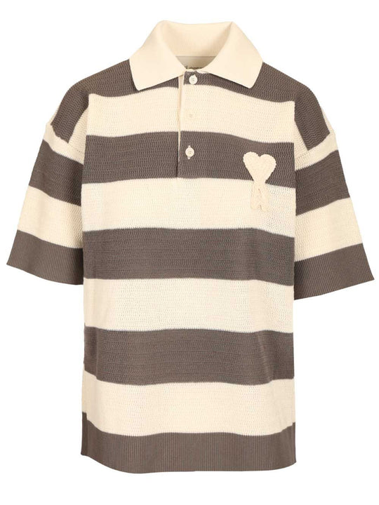 Short Sleeves Polo With Ami De Coeur Patch Polo Shirt Multicolor