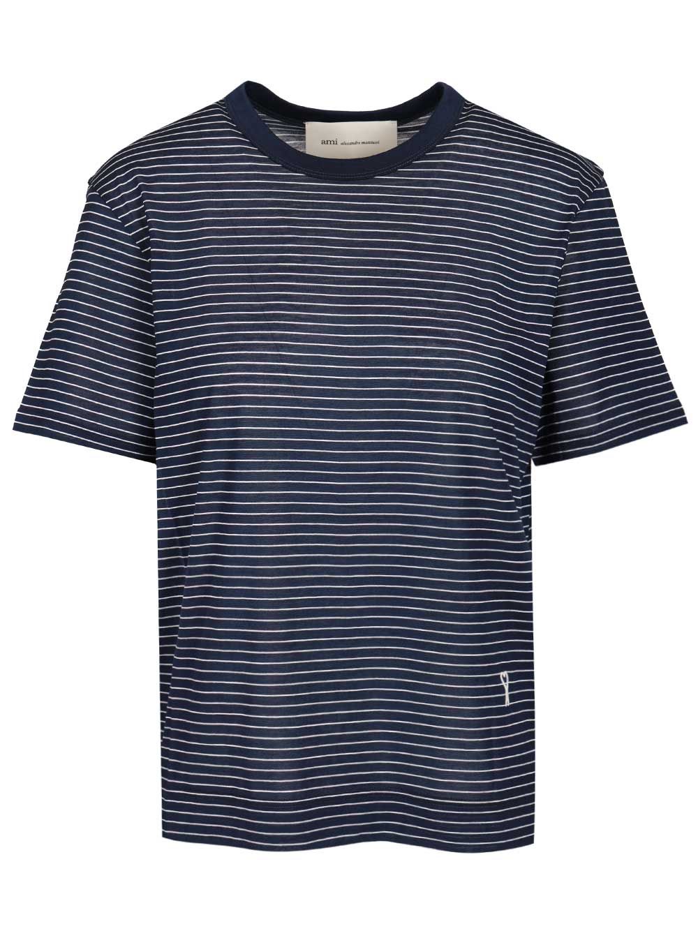 Ami Short-Sleeved T-Shirt - Blue | 3d557b03246dc67efb19d0a80e5e568d4d6a1ad9