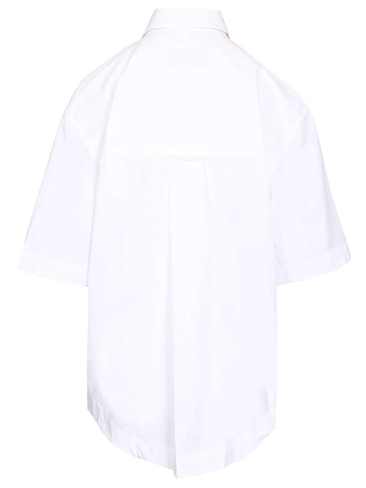 Ami Short-Sleeved Poplin Shirt Shirts - White | 022942e5f41c75cd347dcda45eb3e6077e2df491