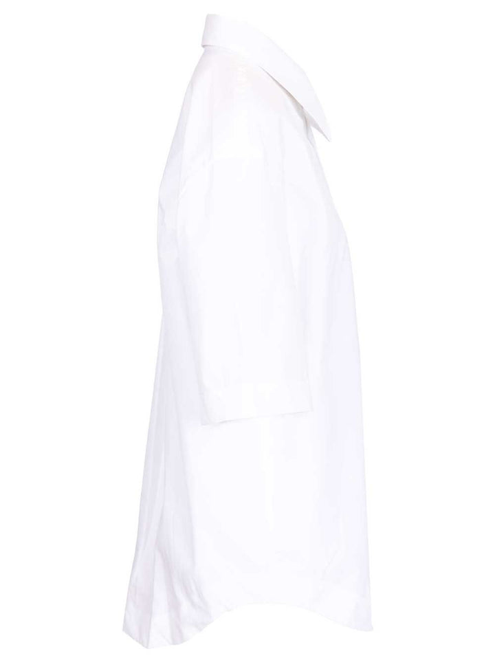 Ami Short-Sleeved Poplin Shirt Shirts - White | 5365ed7f6dc63f5bd7f74b39528a753015229338