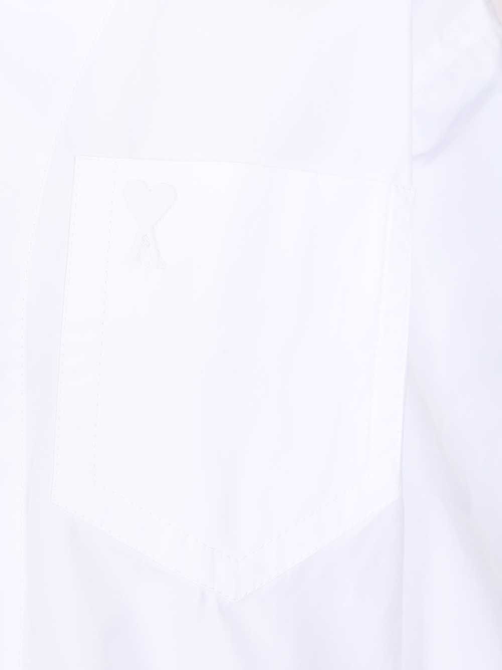 Ami Short-Sleeved Poplin Shirt Shirts - White | b8c46c90c181ff24c58d4ab62e47c37081e86655
