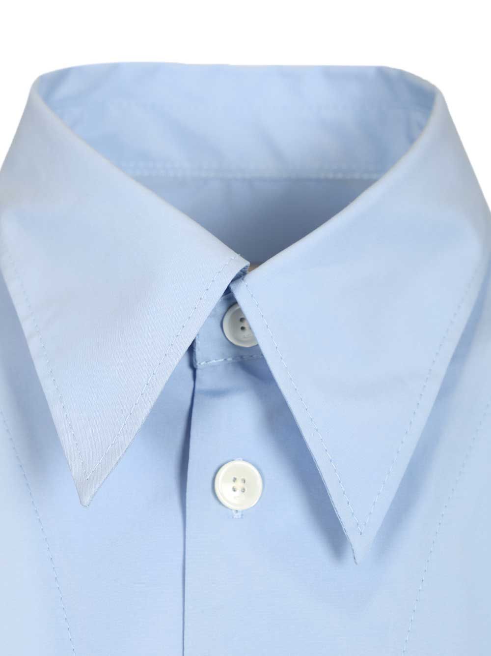 Ami Short-Sleeved Poplin Shirt Shirts - Light blue | de375b8a7d3c9bf6fc5ab03dfdc0cc3444f2ee90
