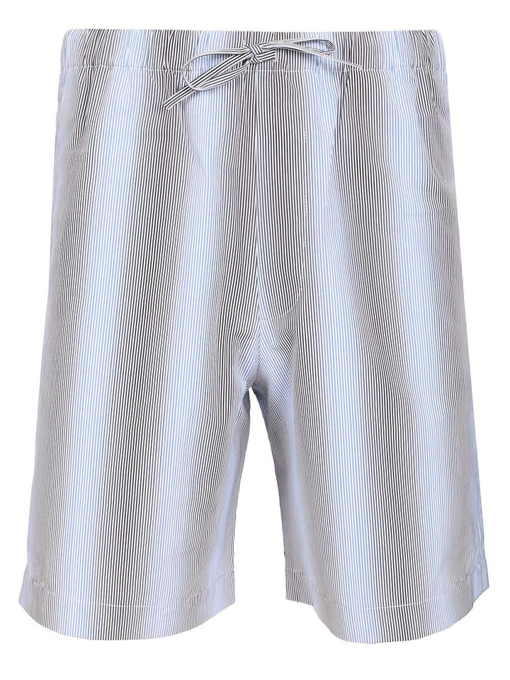Dries Van Noten Cotton Shorts Trousers - Light blue | 45736e35d8d4e3d74d9295a84c1ea90cb277dbbb