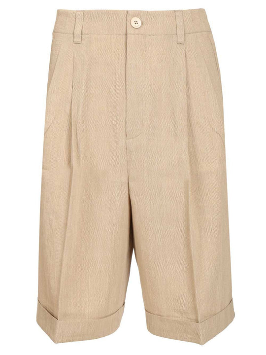 Short Pastro Trousers Beige