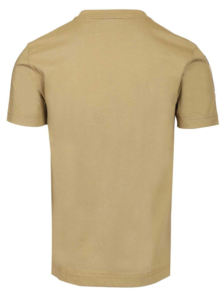 Burberry Cotton T-Shirt With Check Trim Trousers - Beige | ae06e8ee93dc25a622d3182ce948ff877882555f