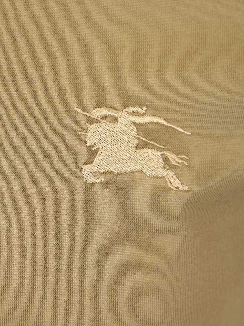 Burberry Cotton T-Shirt With Check Trim Trousers - Beige | e2f449c7a34b70120d482a9f67e44415ce92c635