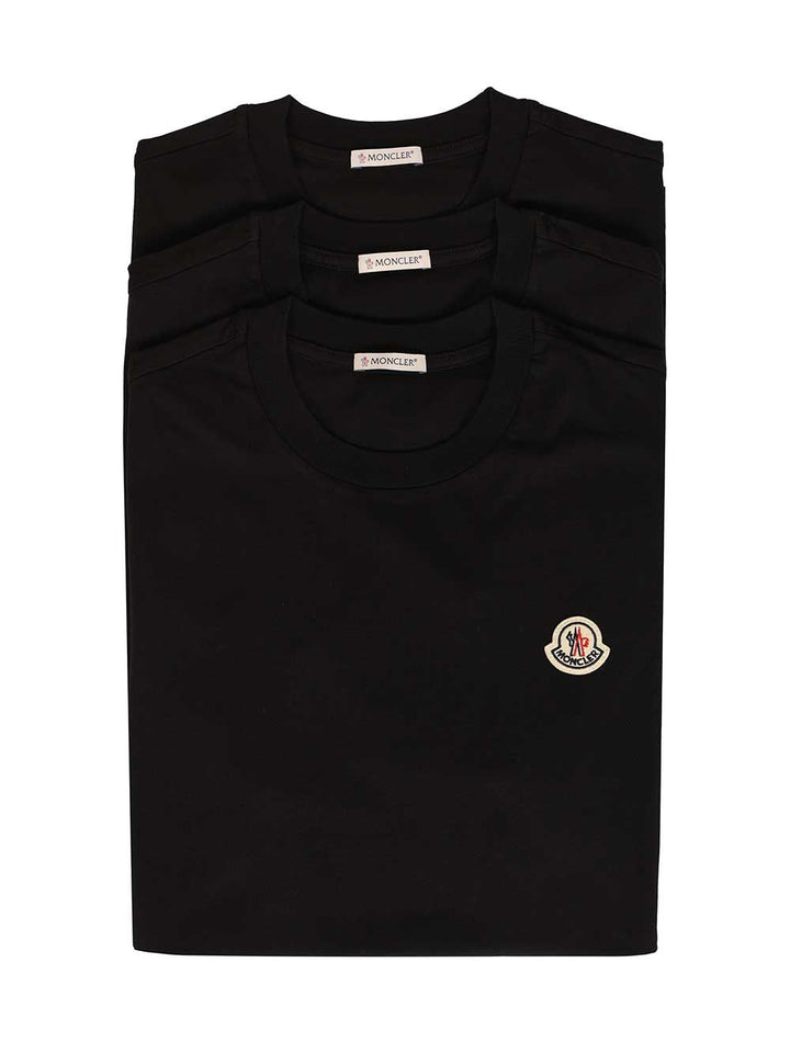 Moncler Ss T-Shirt - Black | 7103d8c166b93aa81f35a72aabf058a8baab2523