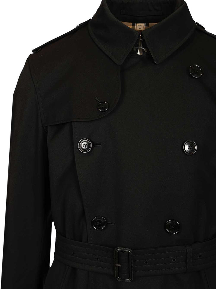 Burberry The Kensington Trench Coats - Black | db2c823f73ff6f064014f315dfa0b57dba85027b