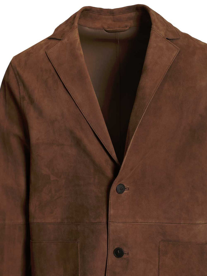 Al Duca D'Aosta Suede Blazer Jackets - Brown | c19772ec6b0e792ef3c5cb76b96fa03dc5747aa3
