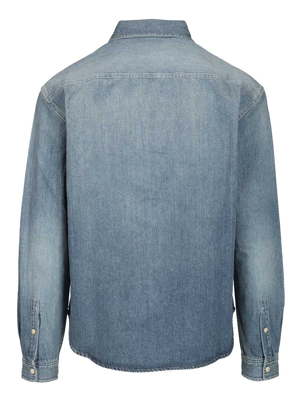 Saint Laurent Cassandre Denim Shirt Shirts - Blue | aa1062bbd33a653d7b443f47c3ee5dd51df254b4