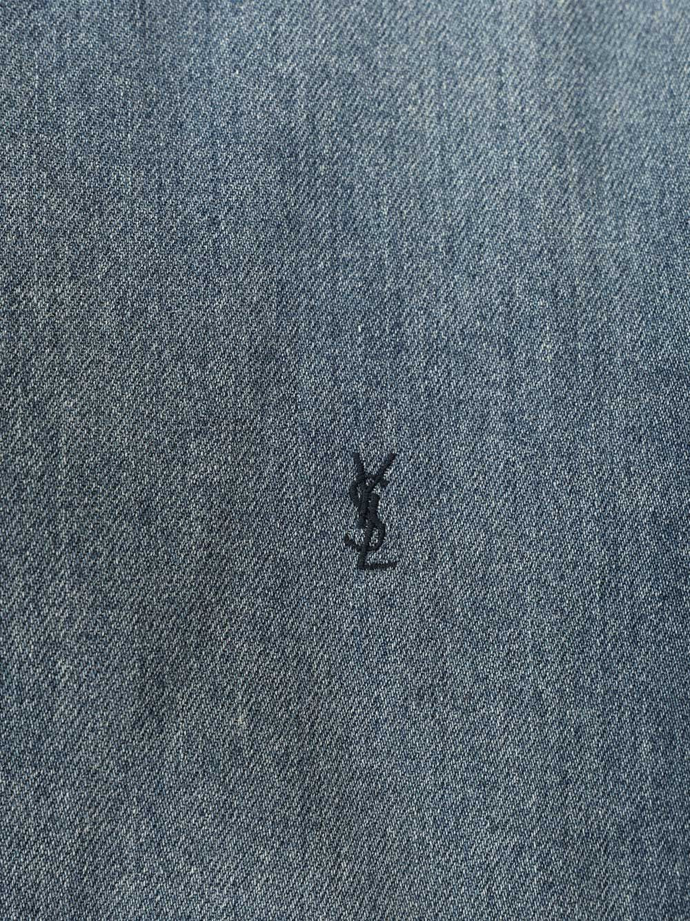 Saint Laurent Cassandre Denim Shirt Shirts - Blue | ed927b2006780adb930d3022b2b9f7df345afee2