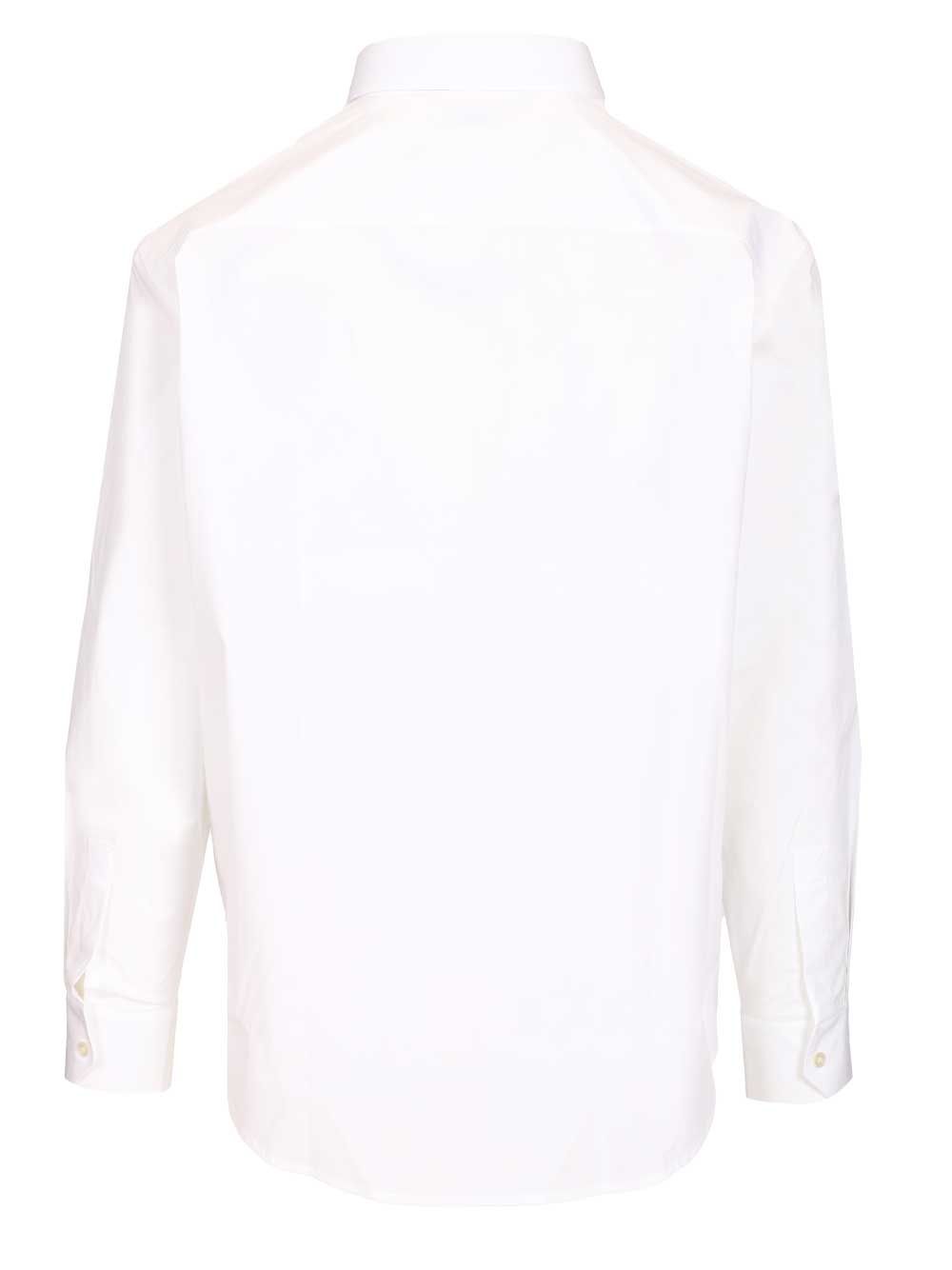 Saint Laurent Cassandre Shirt In Stretch Cotton Poplin Shirts - White | 8cab28a39a5b93cbe52a21df3eefcef822bbb263