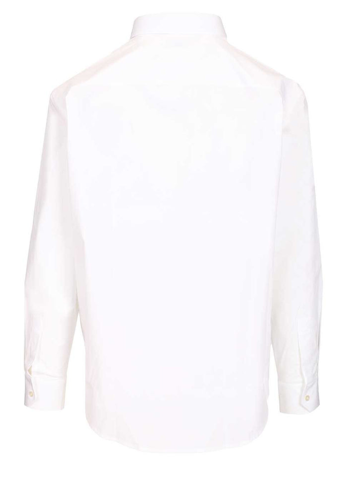 Saint Laurent Cassandre Shirt In Stretch Cotton Poplin Shirts - White | 8cab28a39a5b93cbe52a21df3eefcef822bbb263