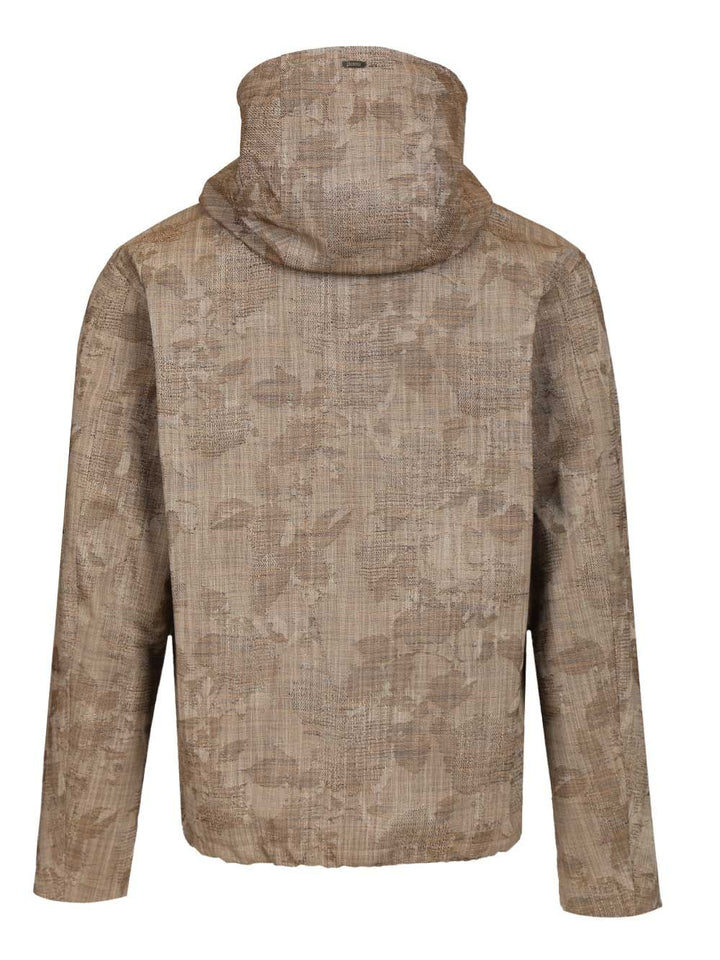 Herno Jacquard Jacket Jackets - Brown | cac217443a24a8291c87ac241dc364d6d424793b