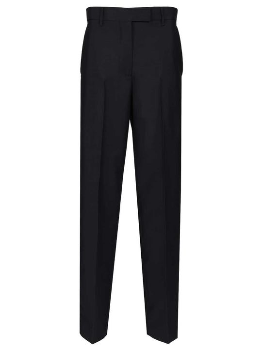 In Kid Mohair Trousers Blue