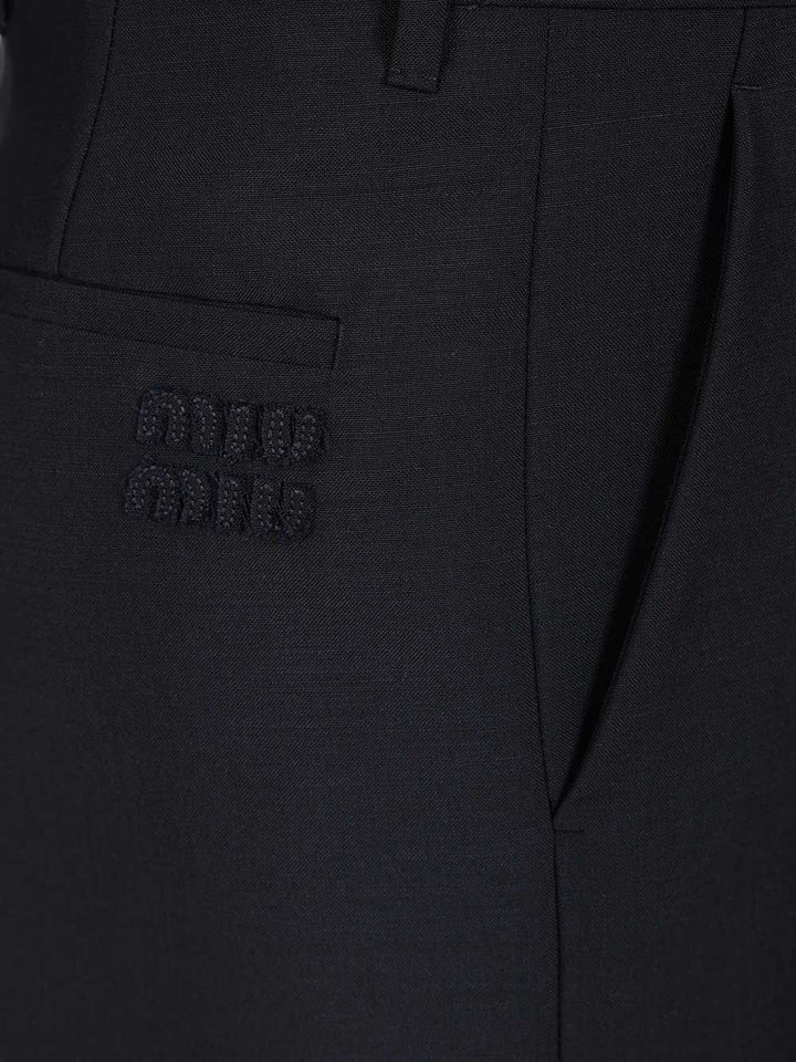 Miu Miu In Kid Mohair Trousers - Blue | 6d167e37fb69b856bc8699c0d3f90d903ad1bfa3