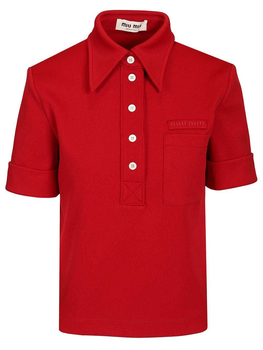 Technical Jersey Polo Shirt Red