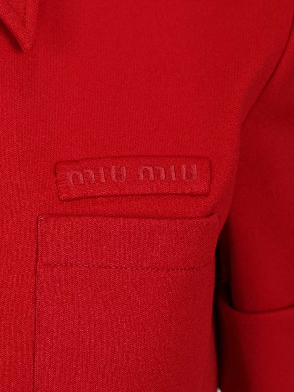 Miu Miu Technical Jersey Polo shirt - Red | 0302e0817eabf9645d1deea0f06aa1b41e2da9d4