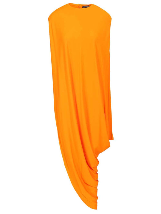 Top Impossible Asymmetric Cap Tops Orange