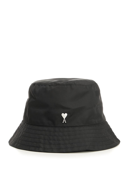 Ami De Coeur Stud Bucket Hat Technical Nylon Hats Black