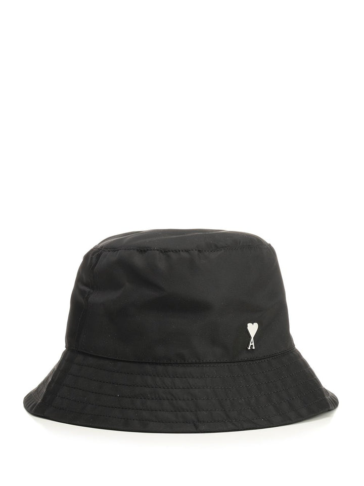 Ami Ami De Coeur Stud Bucket Hat Technical Nylon Hats - Black | 8f4357135ea19d9a7763c40f1b15438bd1b8bb95