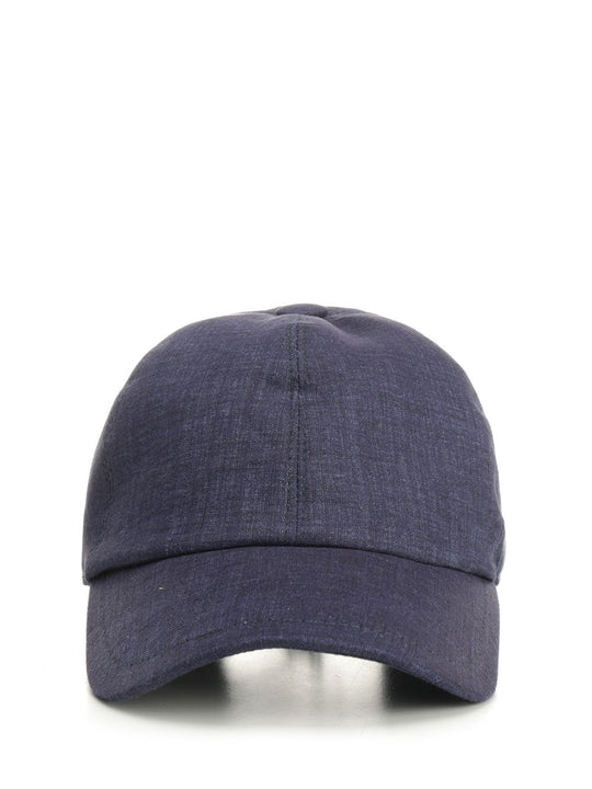 Linen Hat Hats Blue