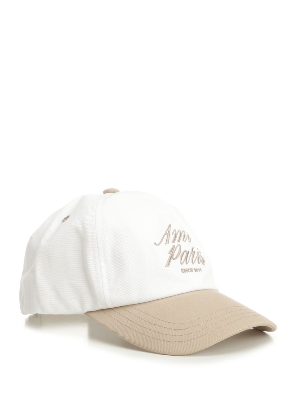 Ami Bicolor Ami Paris Cap Cotton Gabardine Hats - Beige | 77af661b8f146014210ae349a7766499b338979d