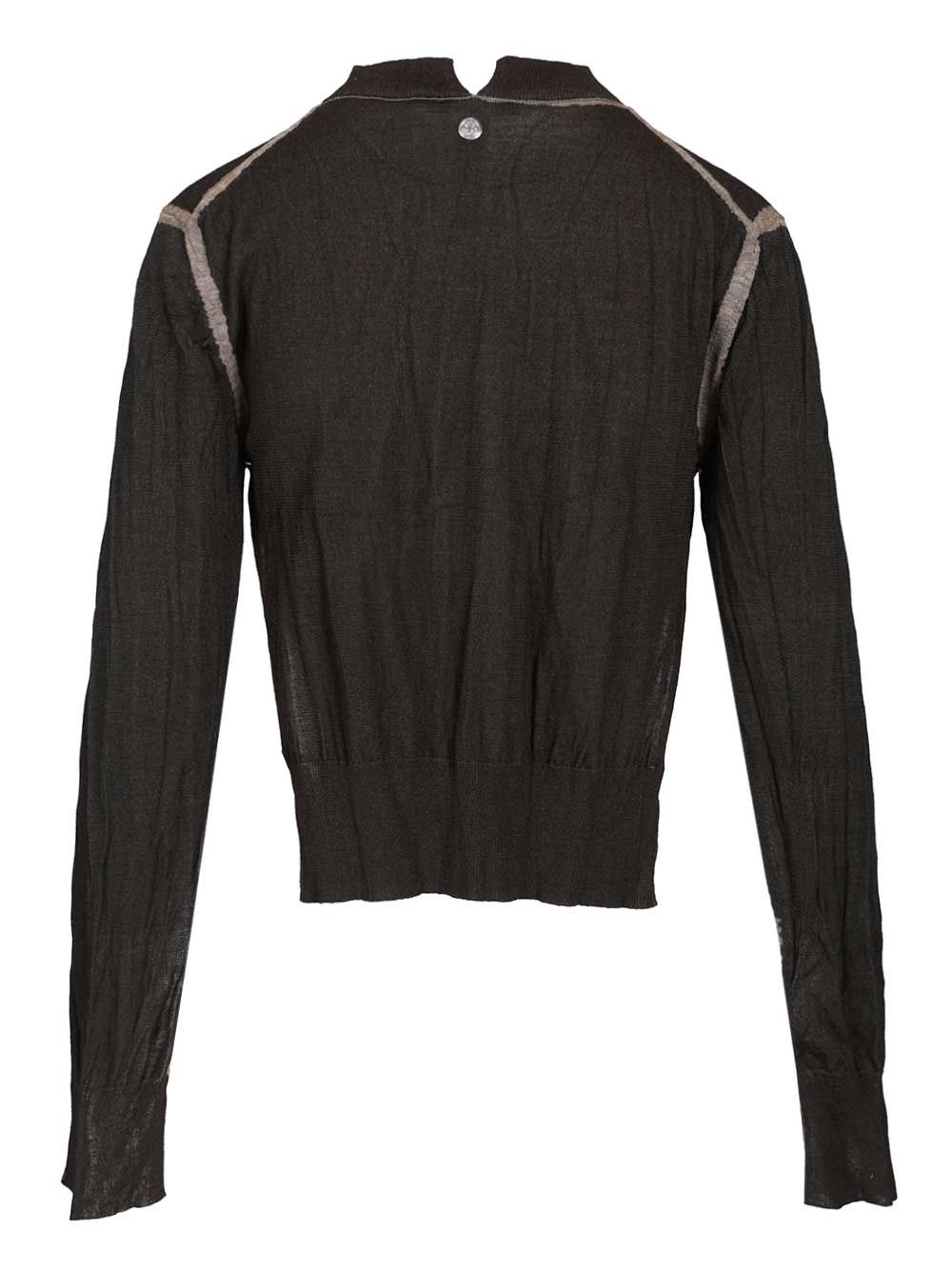 Acne Studios Crumpled V-Neck Sweater Knitwear - Brown | 2e6d3a68ad0925b8d37edc83248987c4c023c4a5