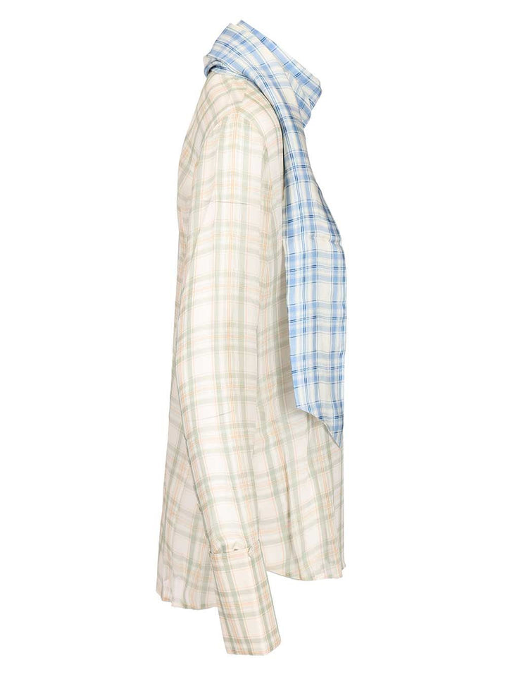 Acne Studios Silk Blouse With Scarf Shirts - Green | 031b1bd57ccefa203abaadf719c83c7145fc48ee