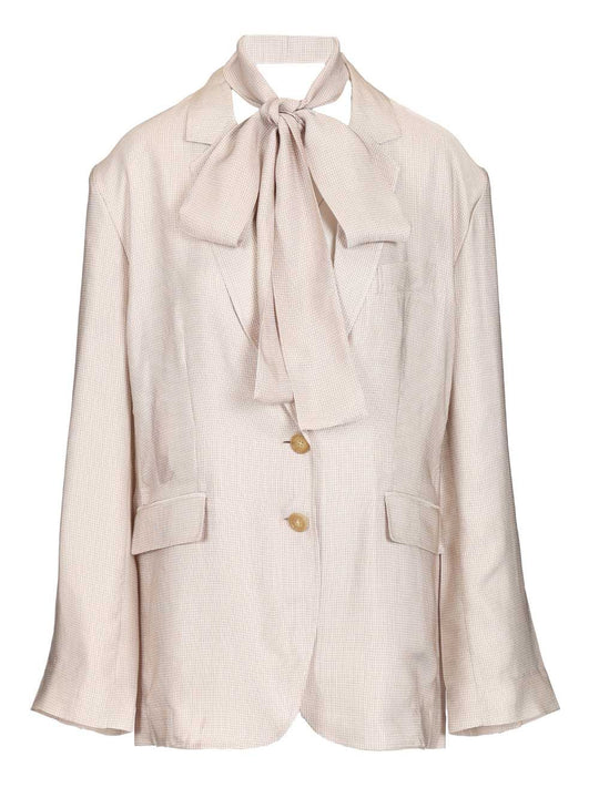 Single-Breasted Jacket Shirts Beige