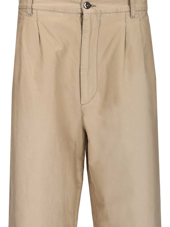 Maison Margiela Cotton Trousers - Beige | de6b37a94a25e33c0f190f2fb1ebaec71dc26646