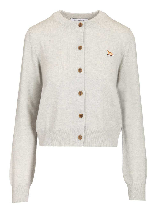 Baby Fox Merino Regular Cardigan Knitwear Grey
