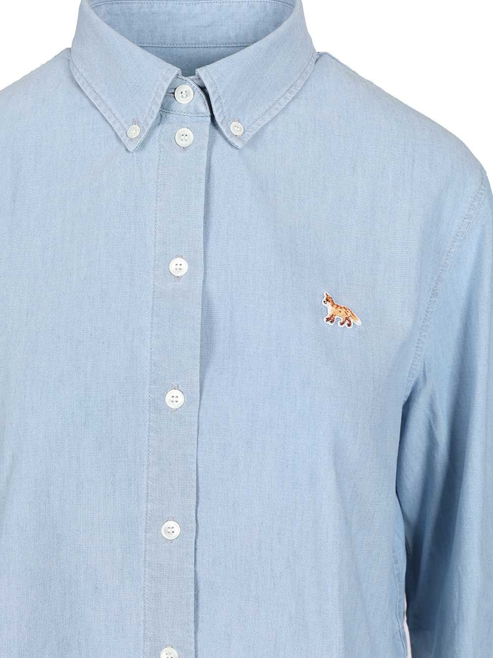 Maison KitsunÉ Short Shirt Shirts - Light blue | d1e400314667e6662dda03faa491a9983449a2b0
