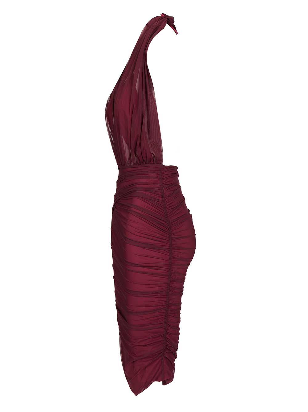 Amazuin Tamie Sheer Transparent Dress Dresses - Bordeaux | 6219d6a24db89f2408c9ccaa71678e83a5e4322e