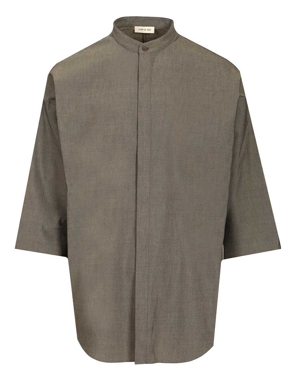 Fear Of God Mandarin Relaxed Shirt Ss Shirts - Grey | d6ed3e036f1e3eea2f9d05b59b5cb7b034c774ce