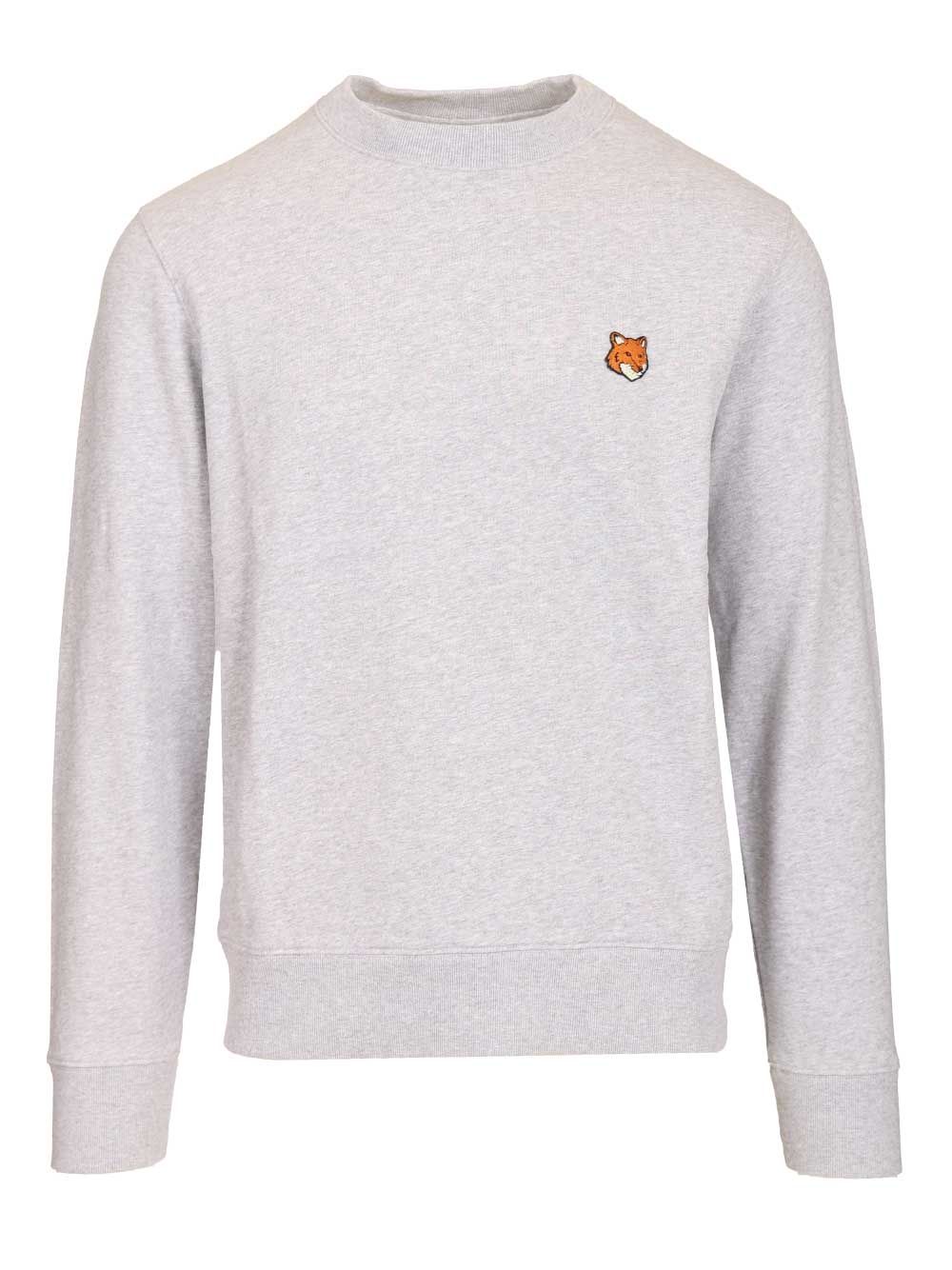 Maison KitsunÉ Fox Head Sweatshirt Sweatshirts - Grey | fc4d028ff9af92a38efe61de6ee432242ec8b2a1