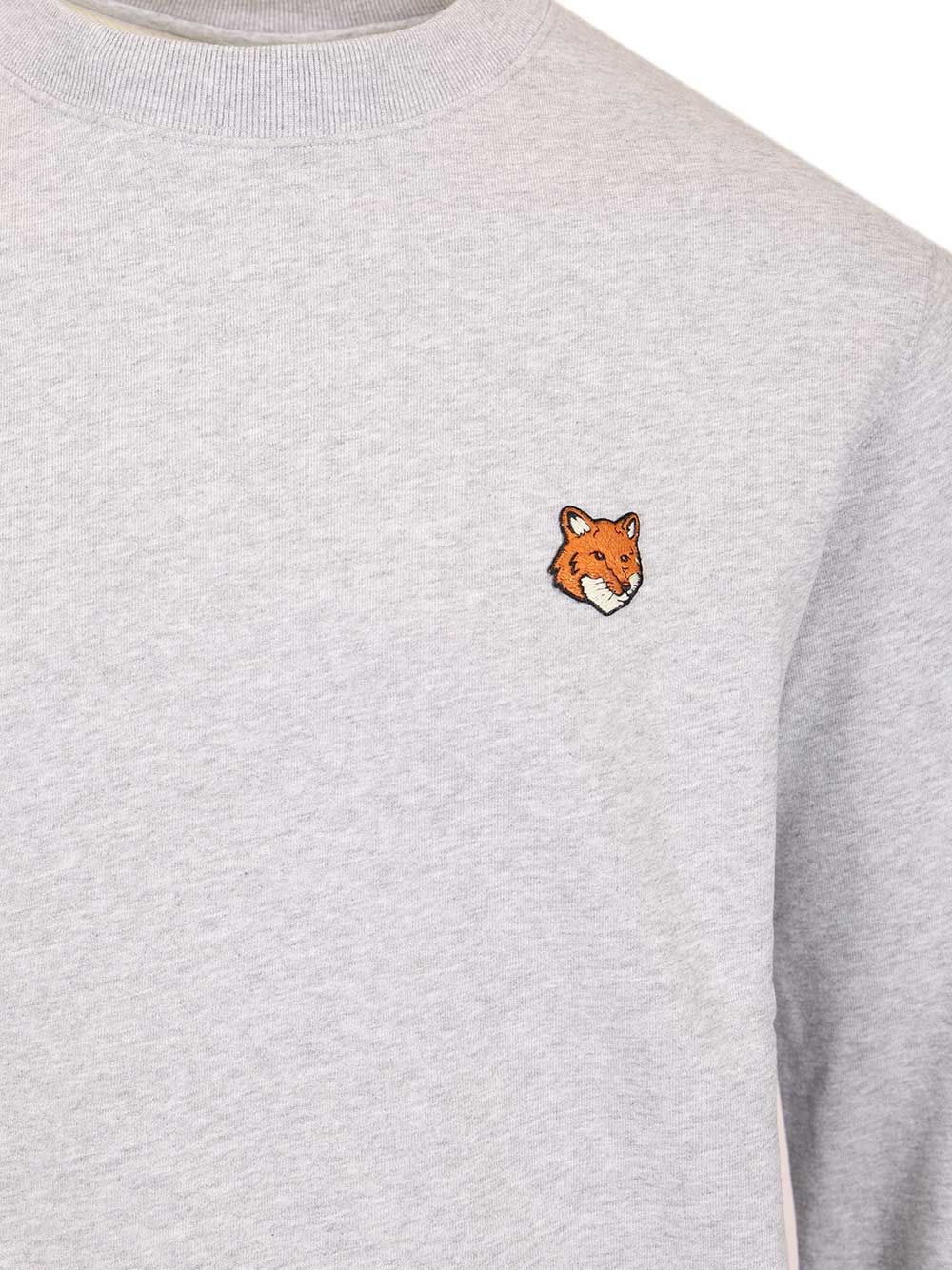 Maison KitsunÉ Fox Head Sweatshirt Sweatshirts - Grey | aa6fdc4b215e7b44728be1687159eb954a4f4f50