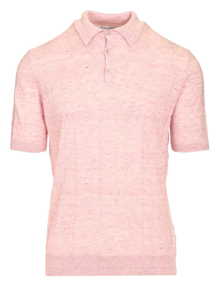 Al Duca D'Aosta Ribbed Polo shirt - Rose | 942a18846b632c3cf5b81b122b82bdb456c394f6