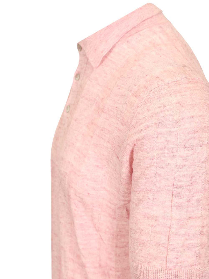 Al Duca D'Aosta Ribbed Polo shirt - Rose | 5bf201b88ae846c3c2a042bbdd58ed1852f0db57