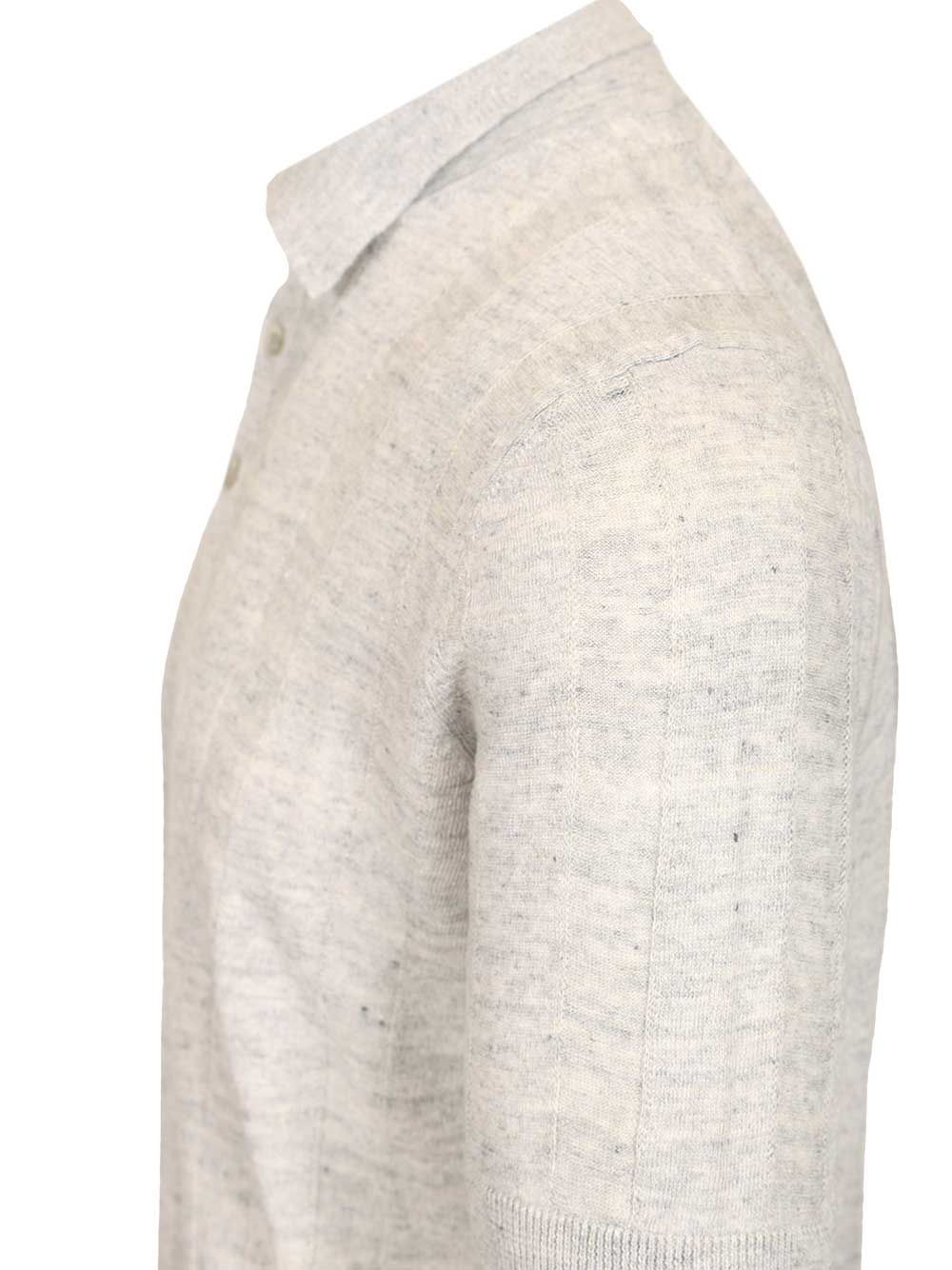 Al Duca D'Aosta Ribbed Polo shirt - Grey | 81af7912362fc9028b7a25bc5c5520101c176fd0