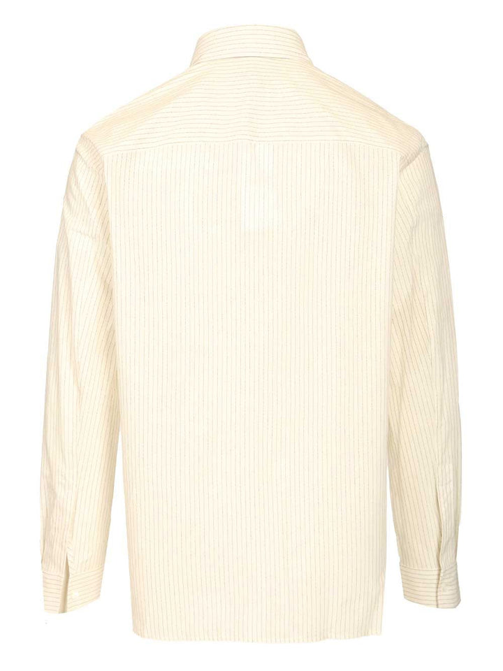 Maison KitsunÉ Striped Oversize Shirt Shirts - White | ceb86307fa3d04cd2dc0a8676793426502468b4c