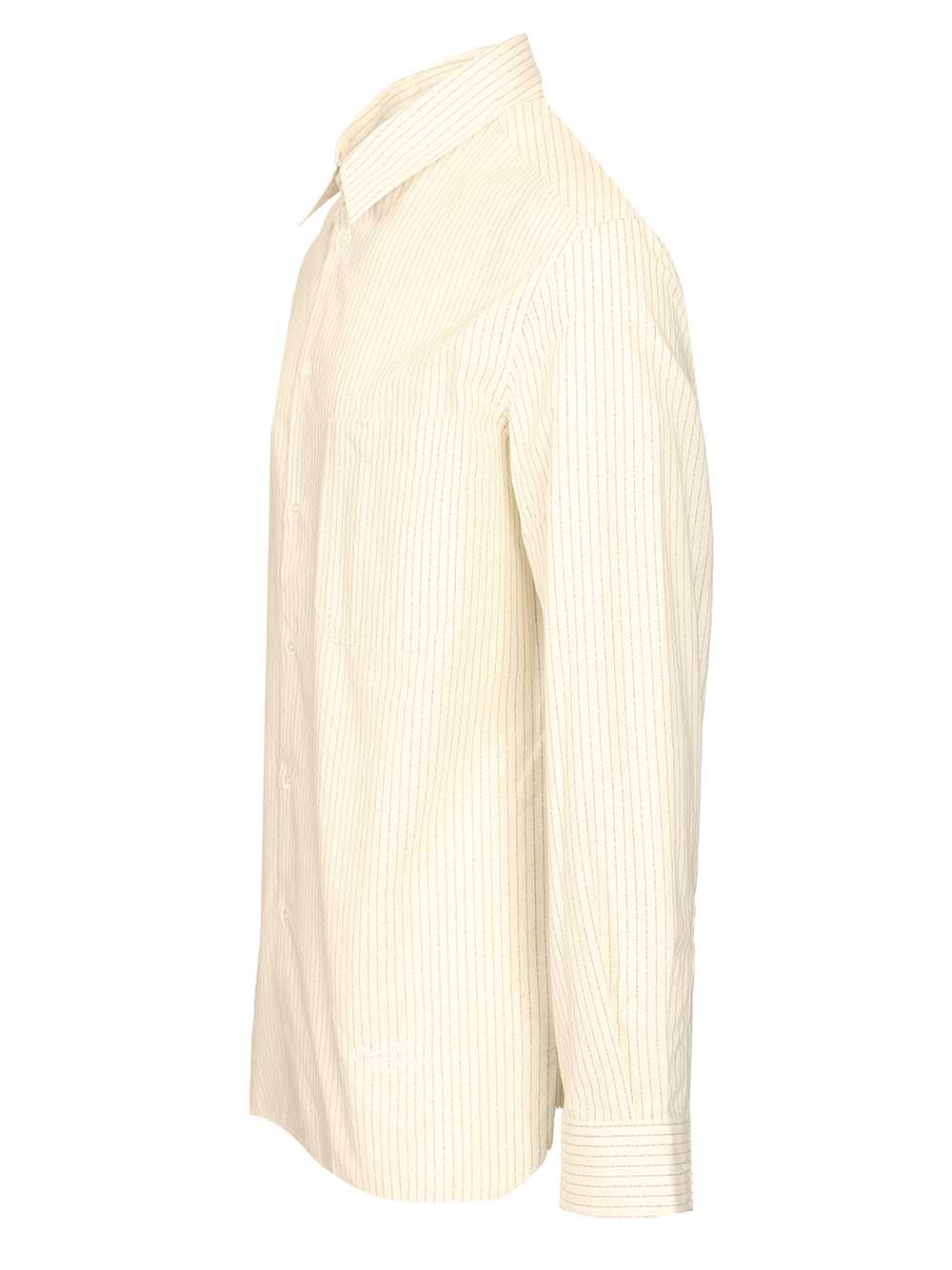 Maison KitsunÉ Striped Oversize Shirt Shirts - White | f1a9cac5abdc99bc12cf022b2cb53386f1b6e66c