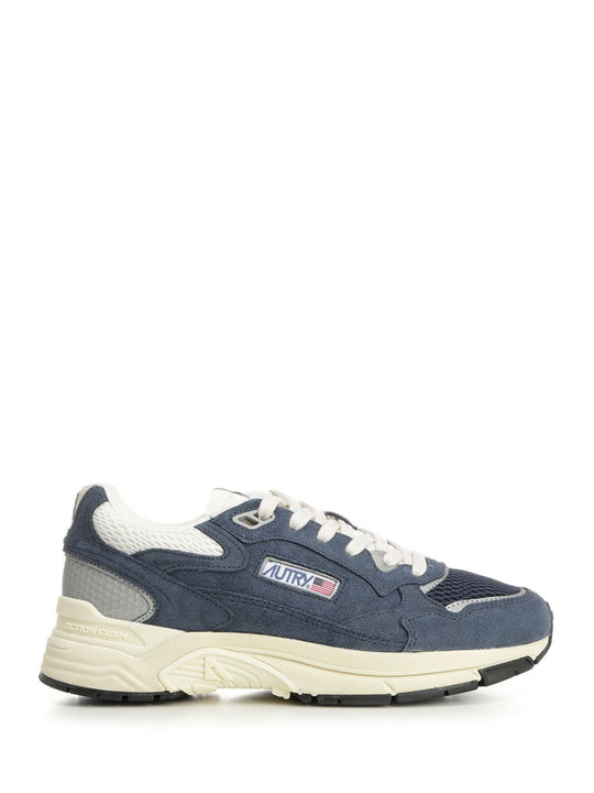 Hyperway Low Man Um18 Suede/Mesh White/Silver Sneakers Blue