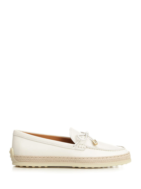 Leather Moccasin Scarpe Basse White