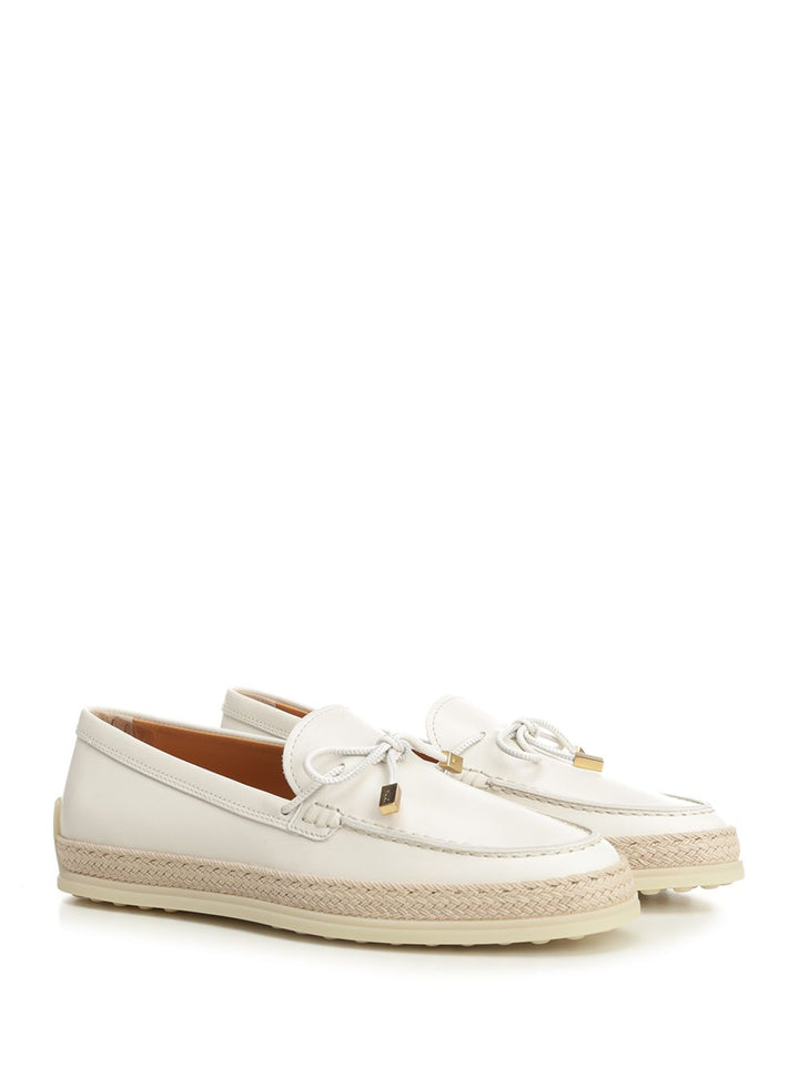 Tod'S Leather Moccasin Scarpe basse - White | 482f359a989808f5f8a763cf721c073bc1d6629a