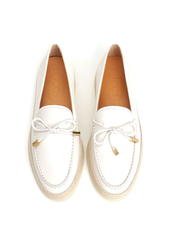 Tod'S Leather Moccasin Scarpe basse - White | 1eddaf86c5dff342263161183da840ba7034c257