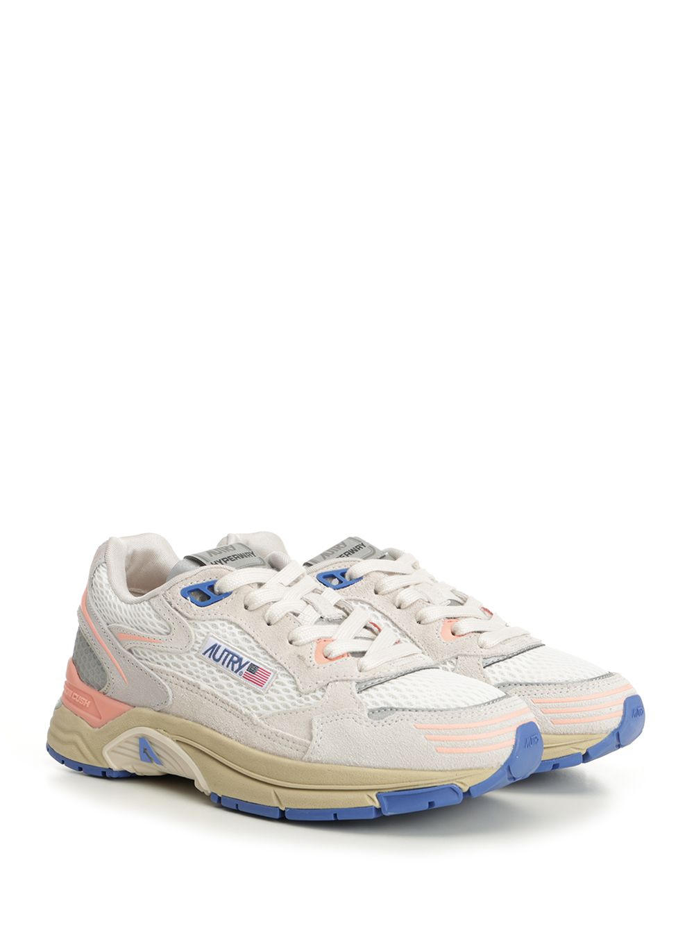 Autry  Hyperway Sneaker In Mesh And Suede Sneakers - Multicolor | 6415d1b98b7dc1a53b7bf93a1395067ec5d31911